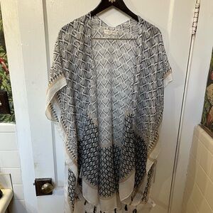 Alchemy Thread Boho Geometric Print Kimono Ruana - OS